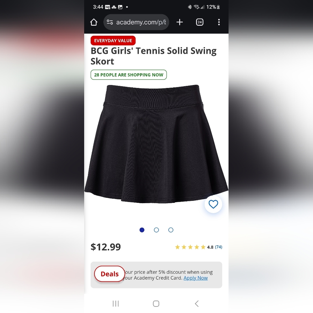 Bcg tennis skort (4 skorts, diff colors)